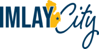 Logo of Imlay City with Michigan map outline