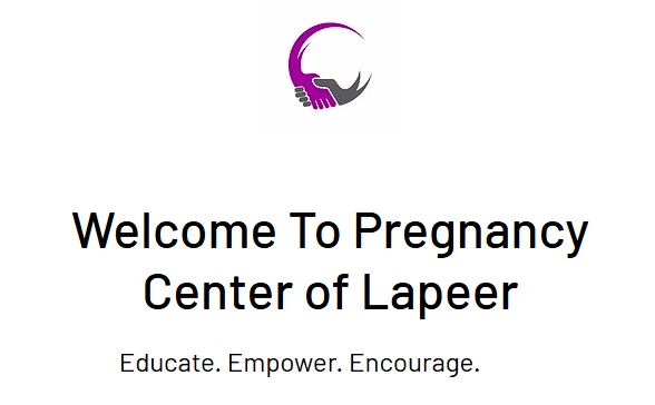 Logo of Pregnancy Center of Lapeer with motto